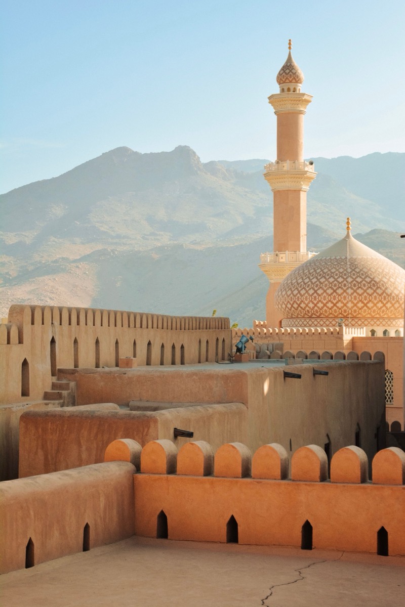 Nizwa Fort's iconic dome and minaret