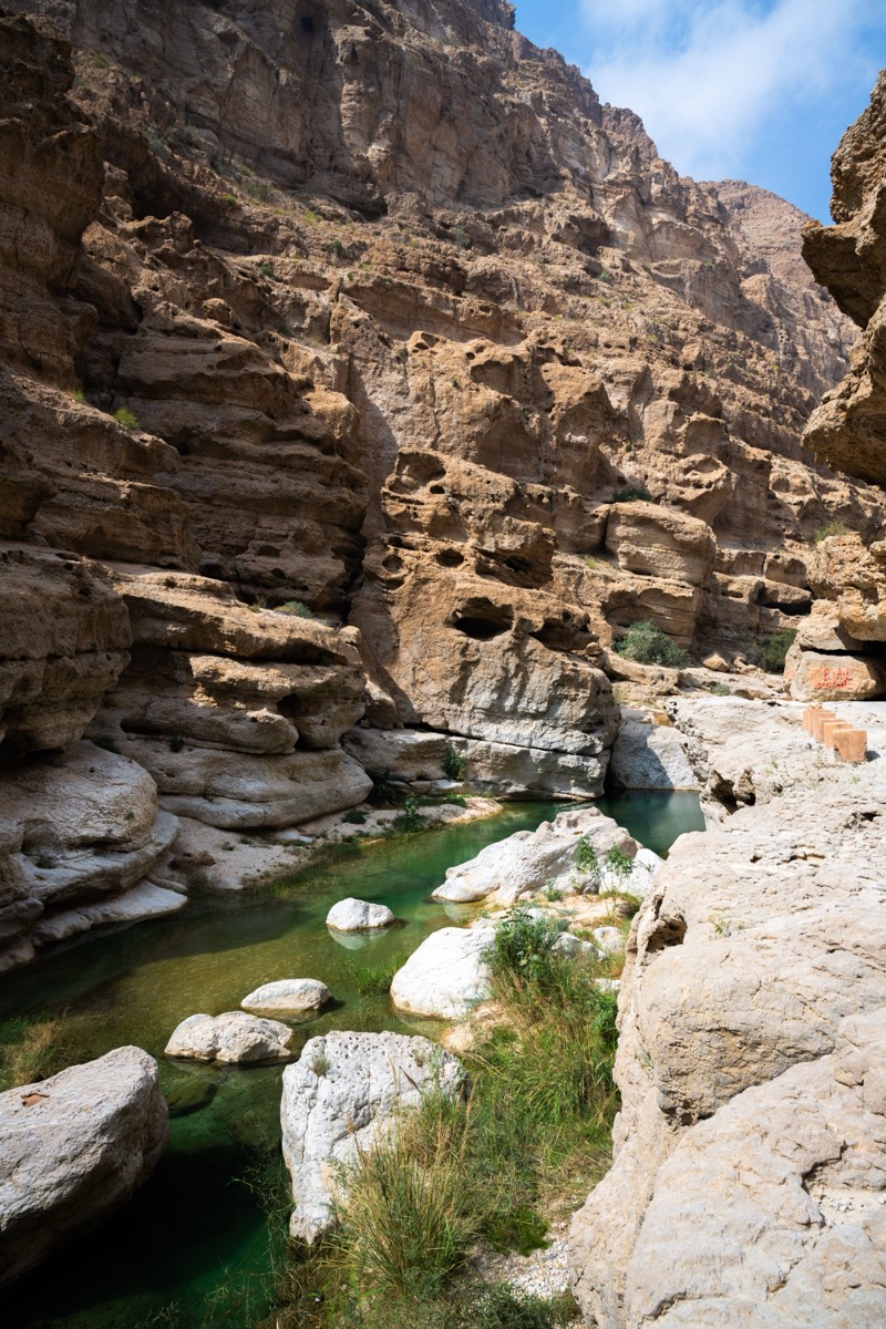 Canyon pool in an Omani wadi